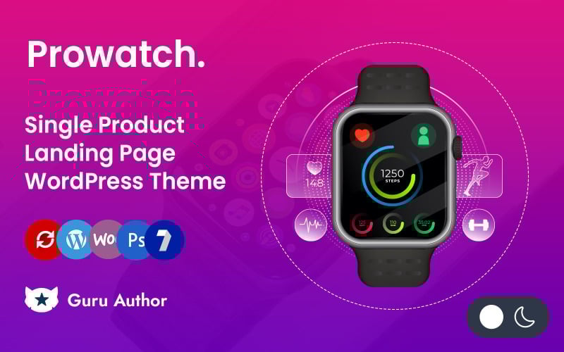 prowatch single product landing page elementor wordpress responsive theme original
