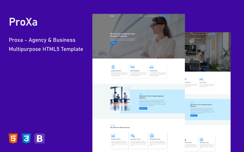 proxa agency amp business multipurpose landing page template original
