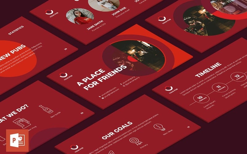 pub presentation powerpoint template original