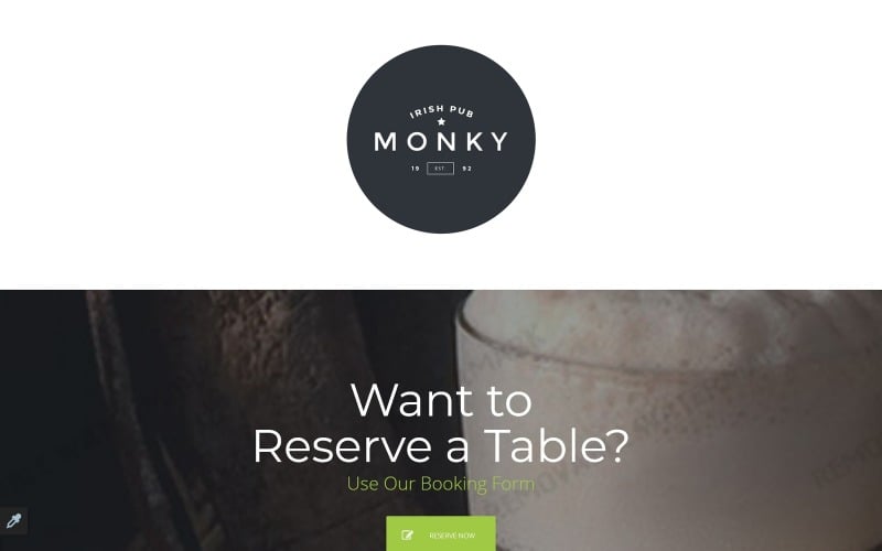 pub responsive landing page template original