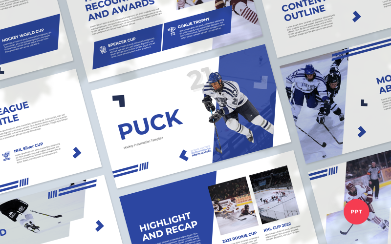 puck hockey presentation template original