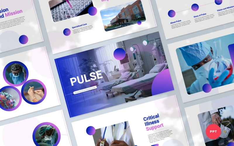 pulse intensive care unit powerpoint presentation template original