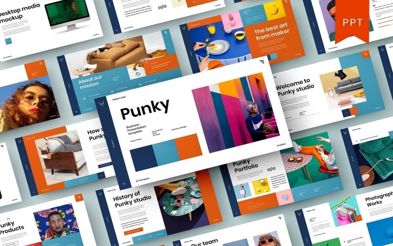 punky business powerpoint template original