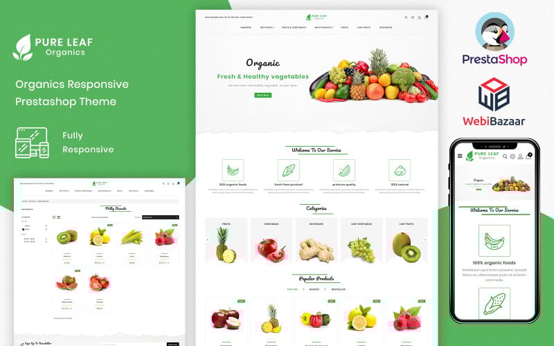 pureleaf organic prestashop theme original