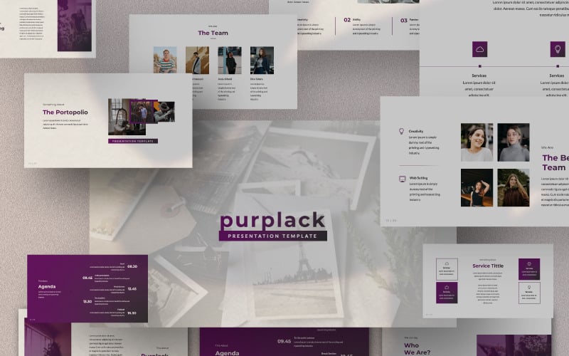 purplack presentation powerpoint template original