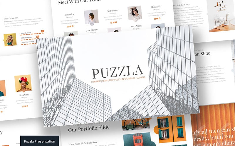 puzzla powerpoint template original