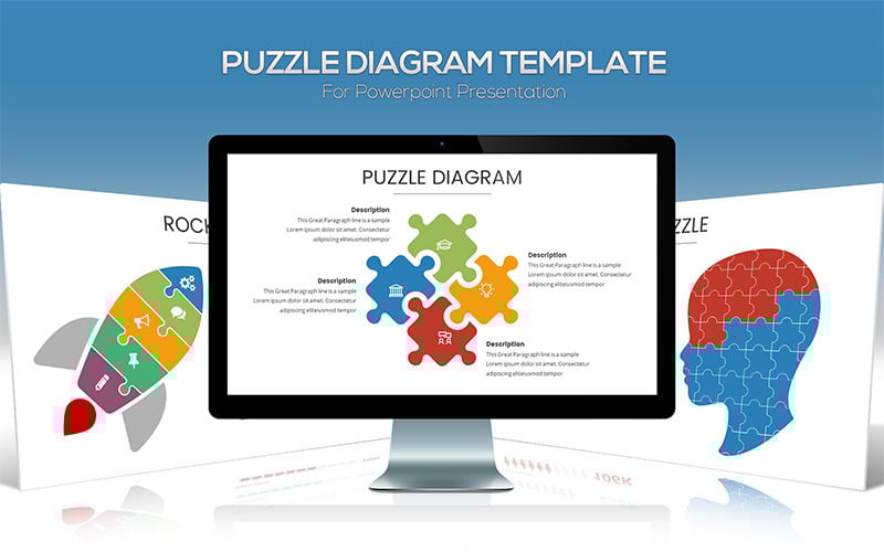 puzzle diagram powerpoint template original