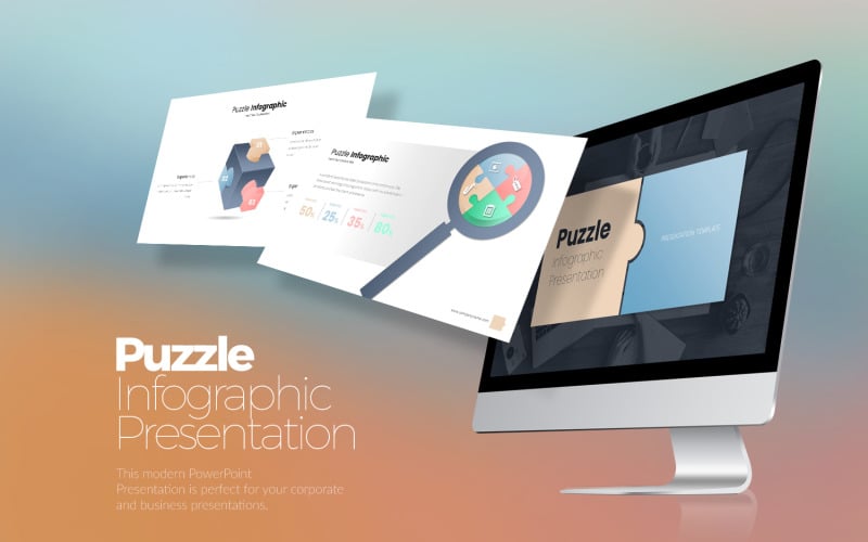 puzzle infographic powerpoint template original