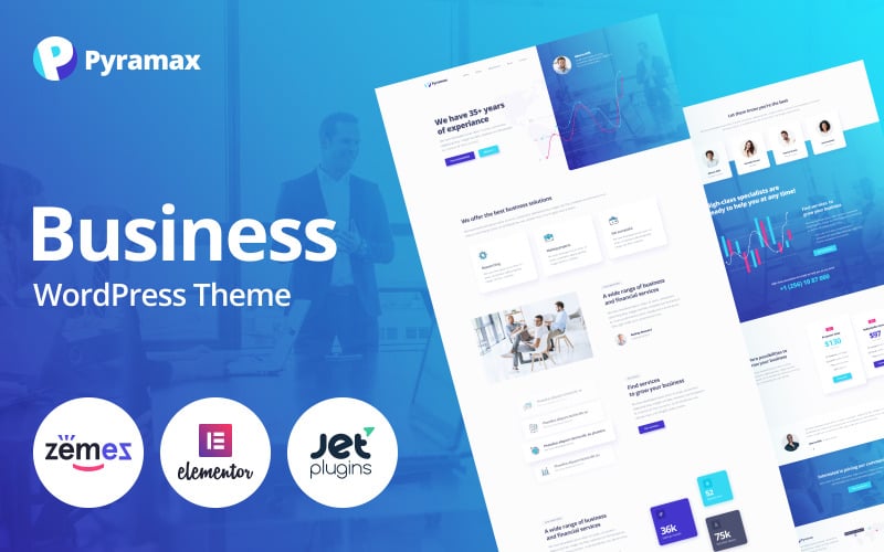 pyramax consulting classic wordpress elementor theme original