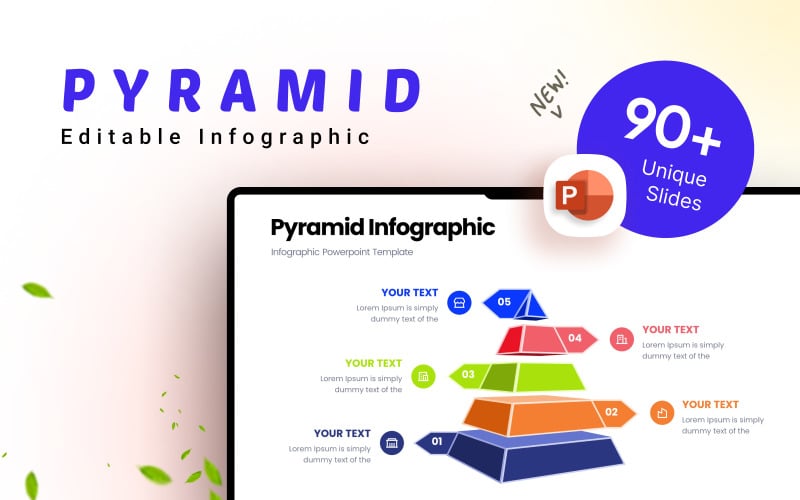 pyramid business infographic presentation template original