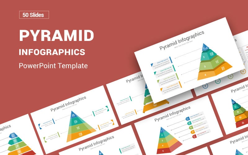 pyramid infographics powerpoint template diagrams original