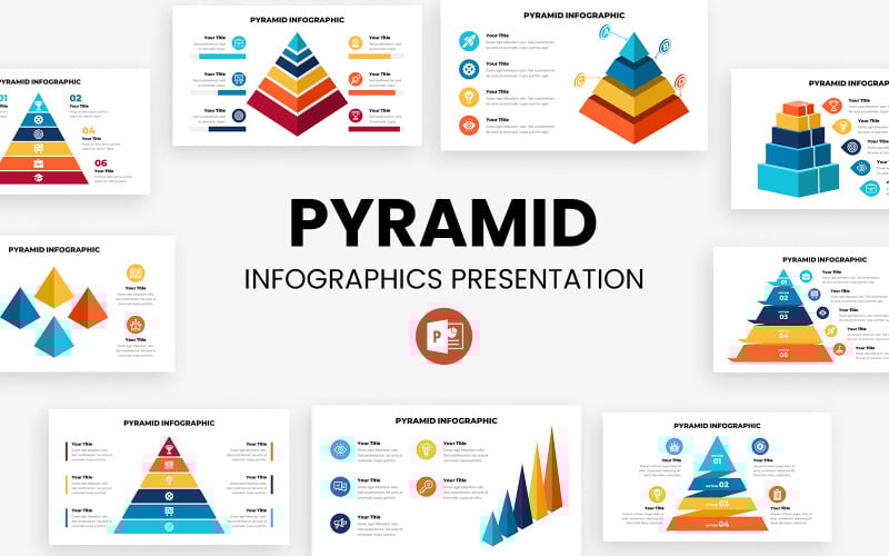 pyramid infographics presentation powerpoint template original