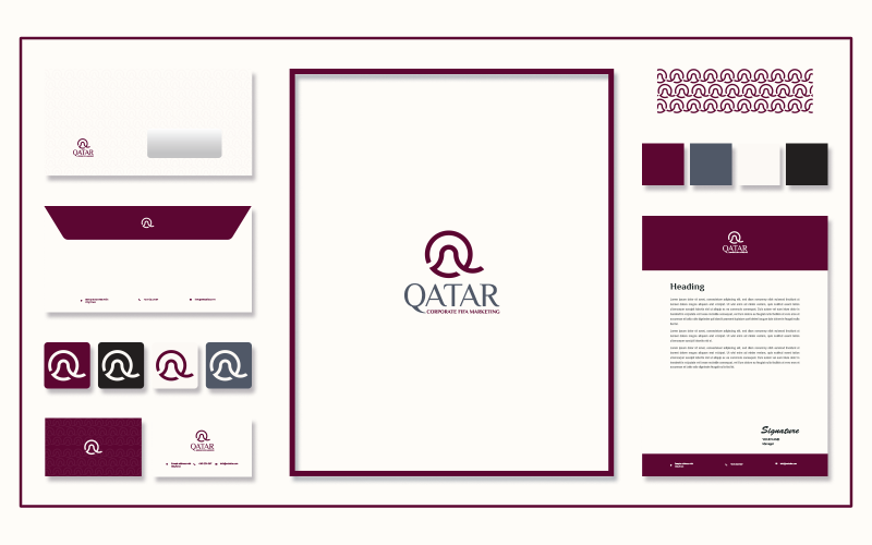 qa elegant logo design template branding original