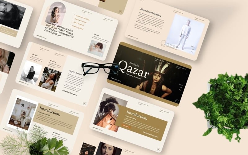 qazar modelling powerpoint template original