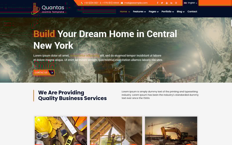 quantas business and construction joomla and joomla template original
