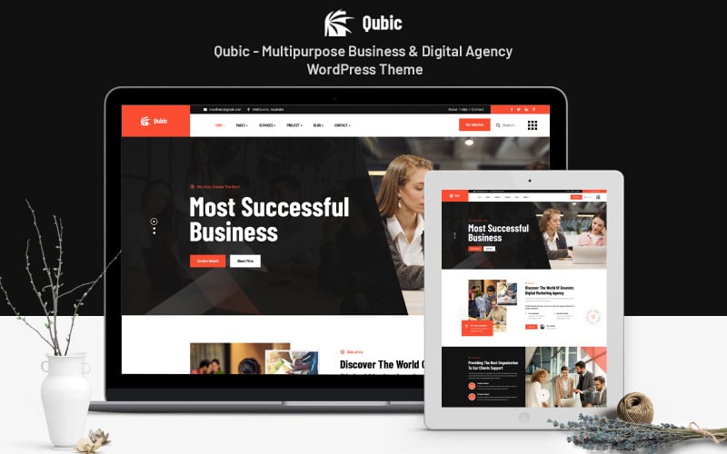 qubic multipurpose business amp digital agency wordpress theme original