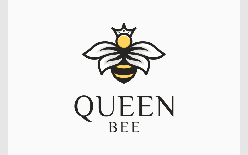 queen bee cartoon mascot logo original