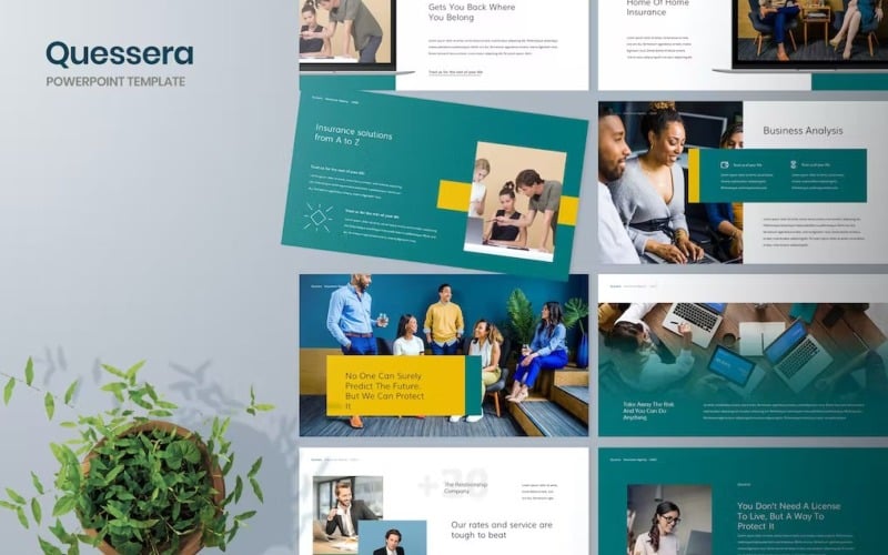 quessera creative corporate powerpoint template original