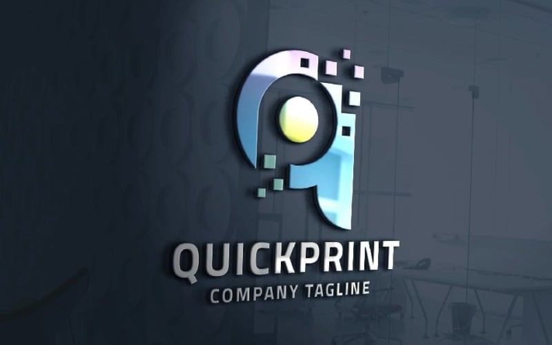 quick print letter q and p pro logo original