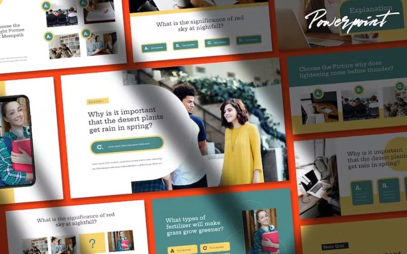quizy quiz theme powerpoint template original