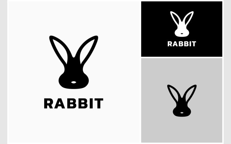 rabbit bunny hare head face logo original