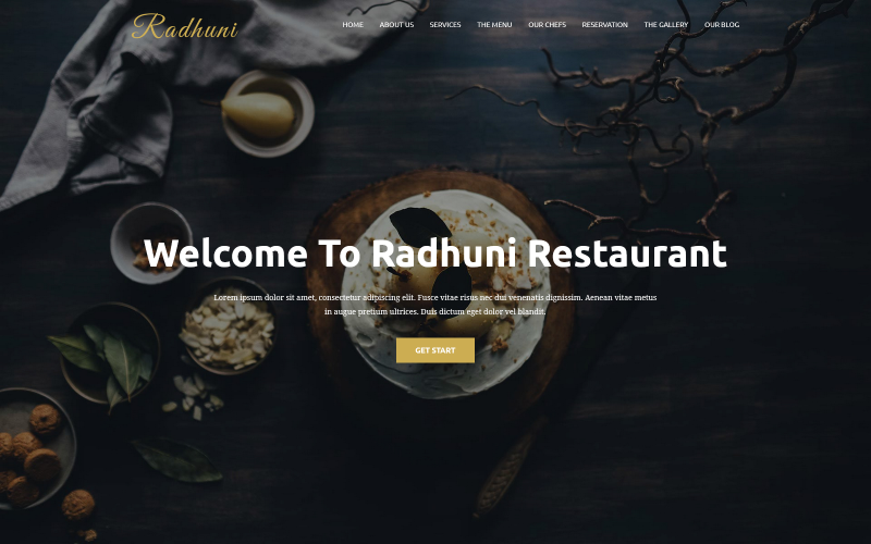 radhuni restaurant business joomla template original