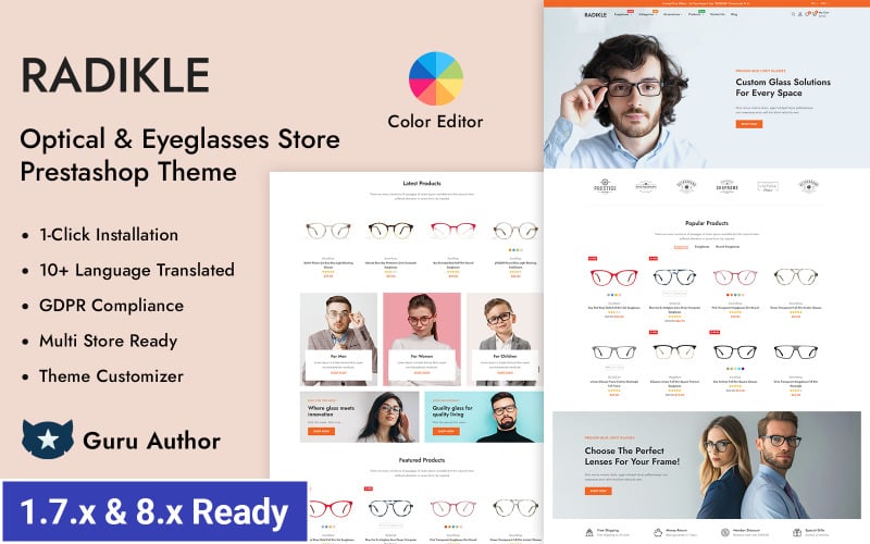 radikle eyewear optical and sunglass store prestashop responsive theme original