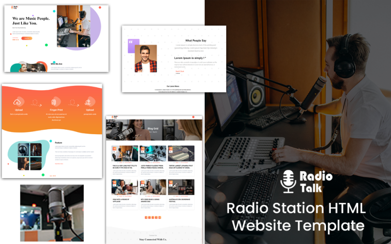 radio talk radio station html website template original