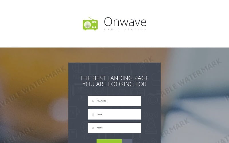 radio website responsive landing page template original