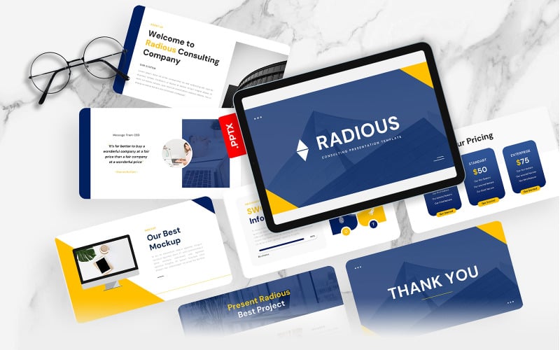 radious business powerpoint template original