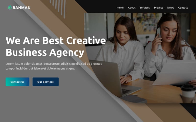 rahman digital agency landing page template original