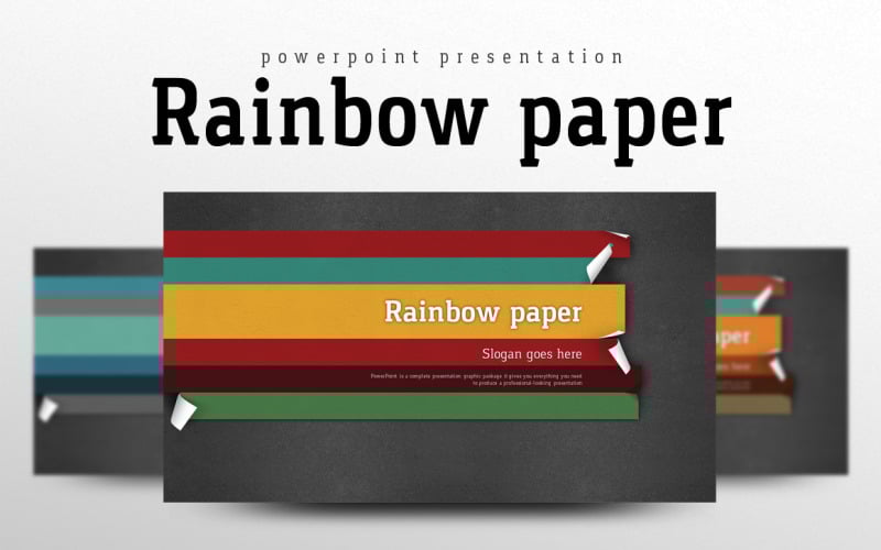 rainbow paper powerpoint template original
