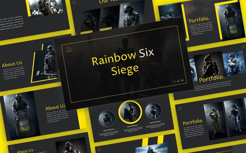 rainbow six siege games presentation powerpoint template original