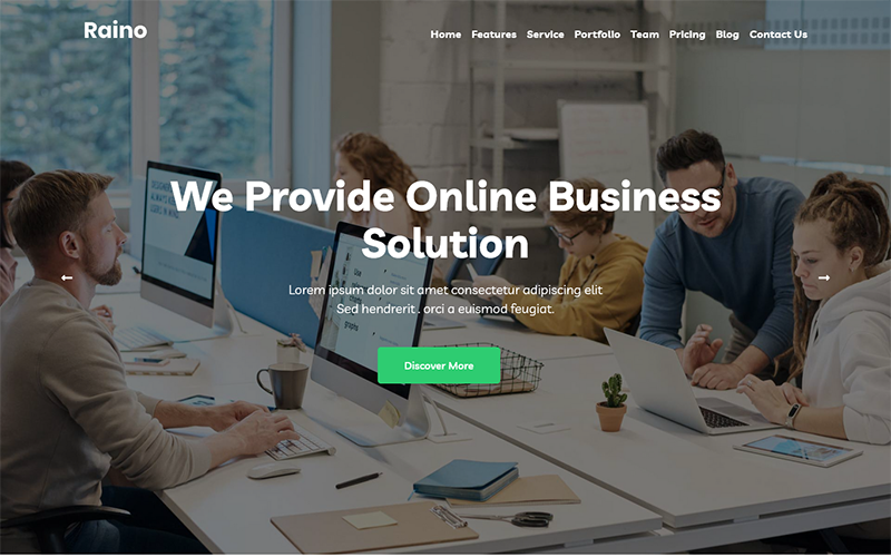 raino digital agency landing page template original