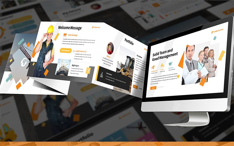 rakennus construction powerpoint template original