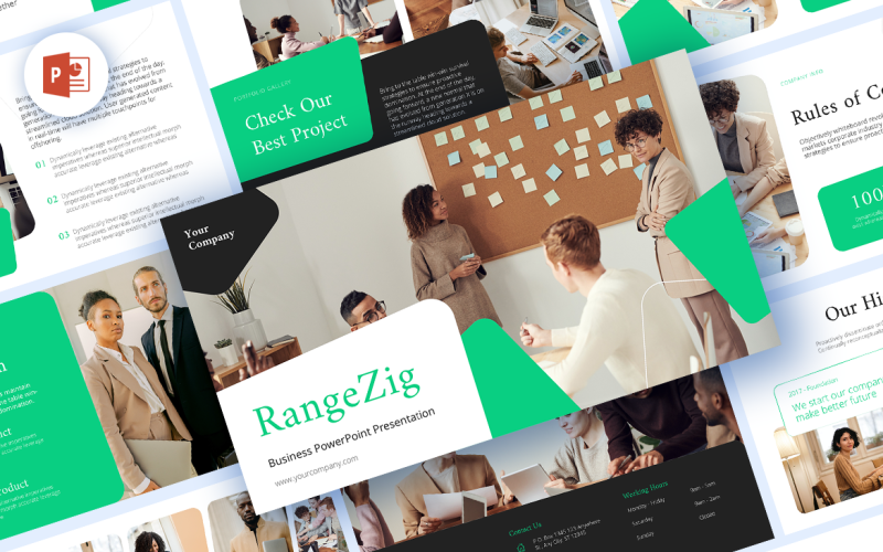 rangezig powerpoint business presentation original