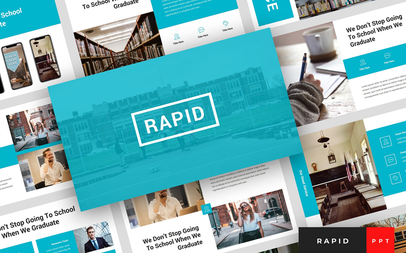rapid education university school presentation powerpoint template original