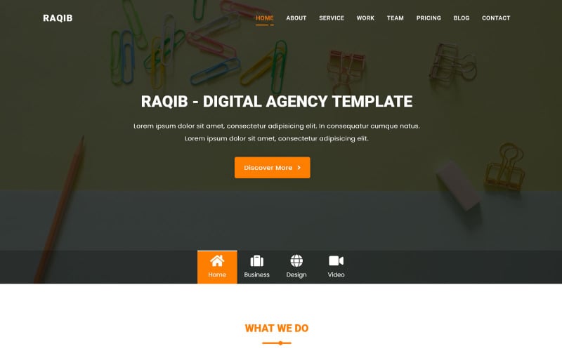 raqib busniess amp consulting agency landing page template original
