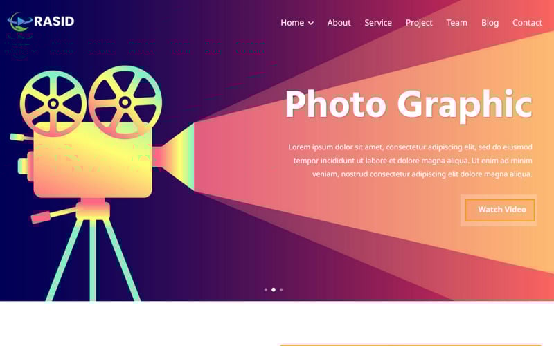 rasid photography amp videography landing page template original
