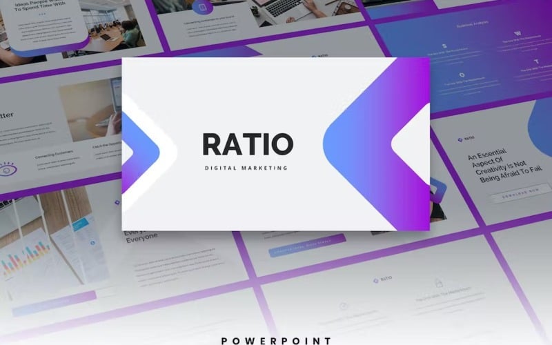 ratio digital agency powerpoint template original