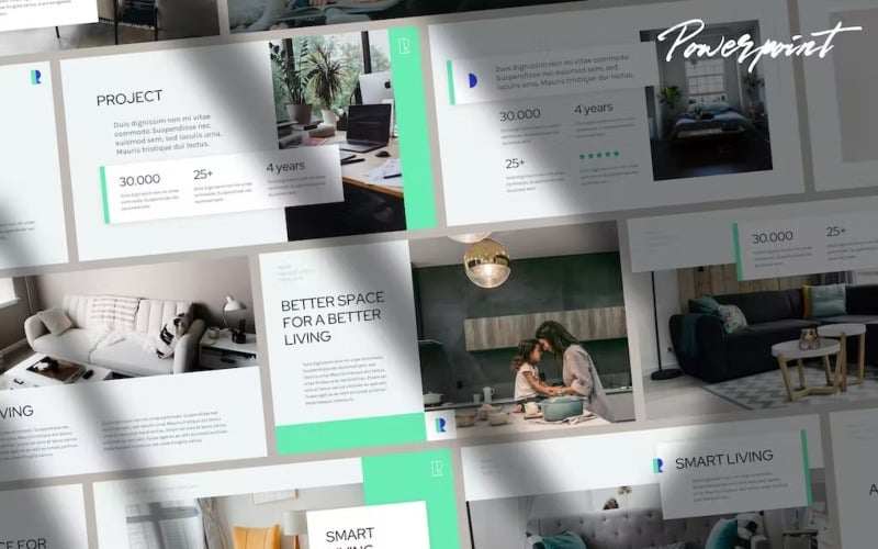 raum modern business powerpoint template original