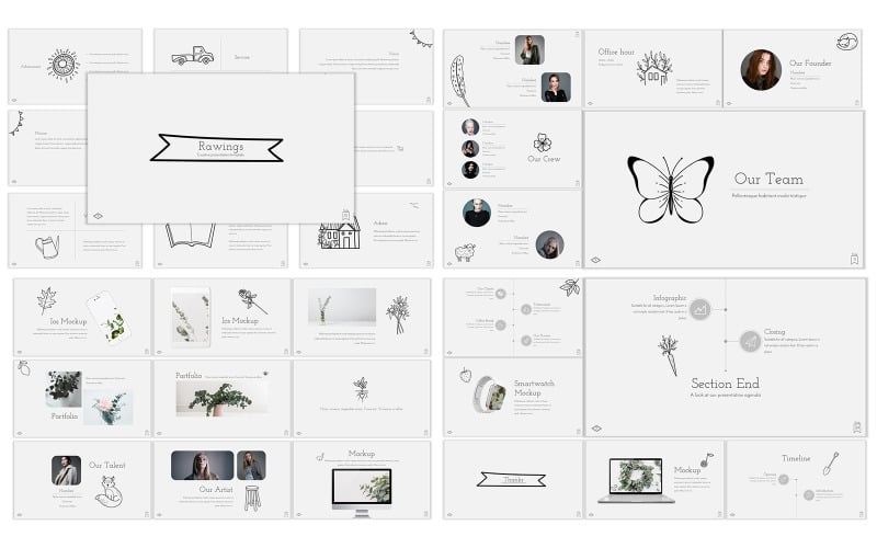 rawings powerpoint template original