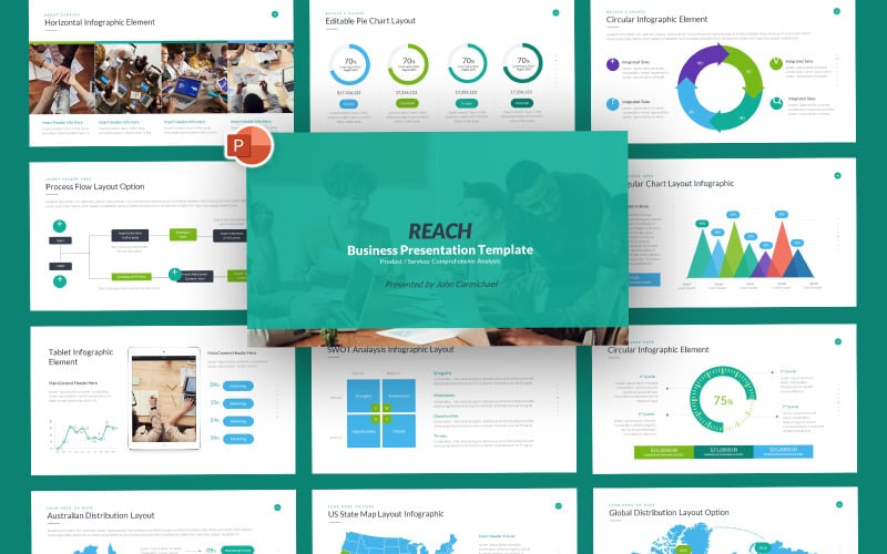 reach business powerpoint template original