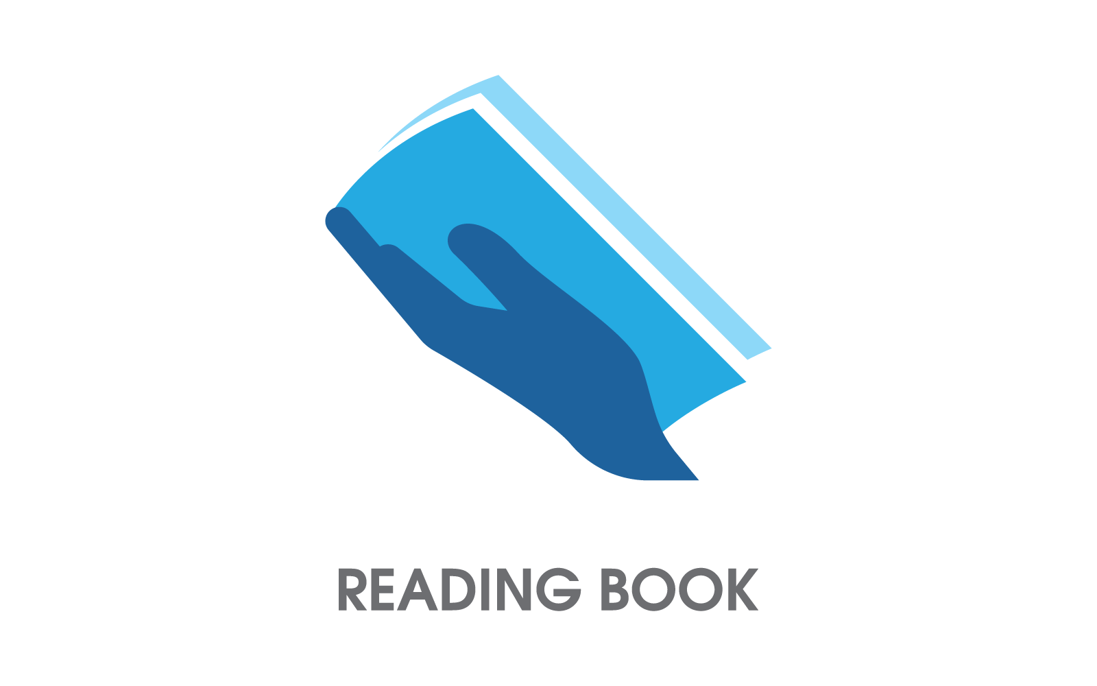 reading book education logo template vector design original