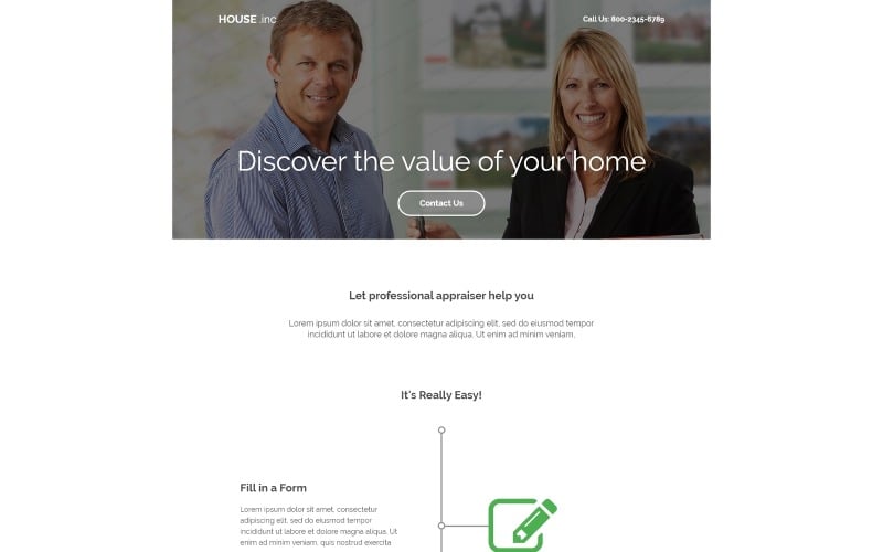 real estate agency responsive landing page template original