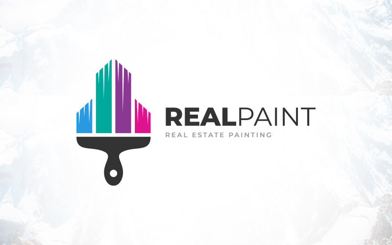 real estate building house painting logo design original