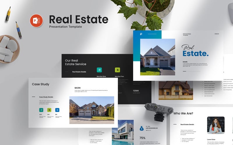 real estate elegant powerpoint presentation template original
