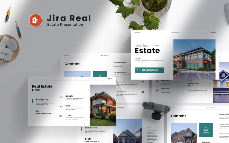 real estate elegant powerpoint presentation original