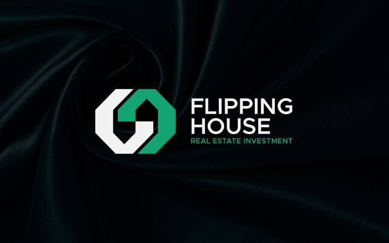 real estate flipping house logo design original