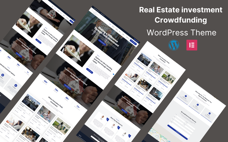 real estate investment crowdfunding elementor wordpress theme original